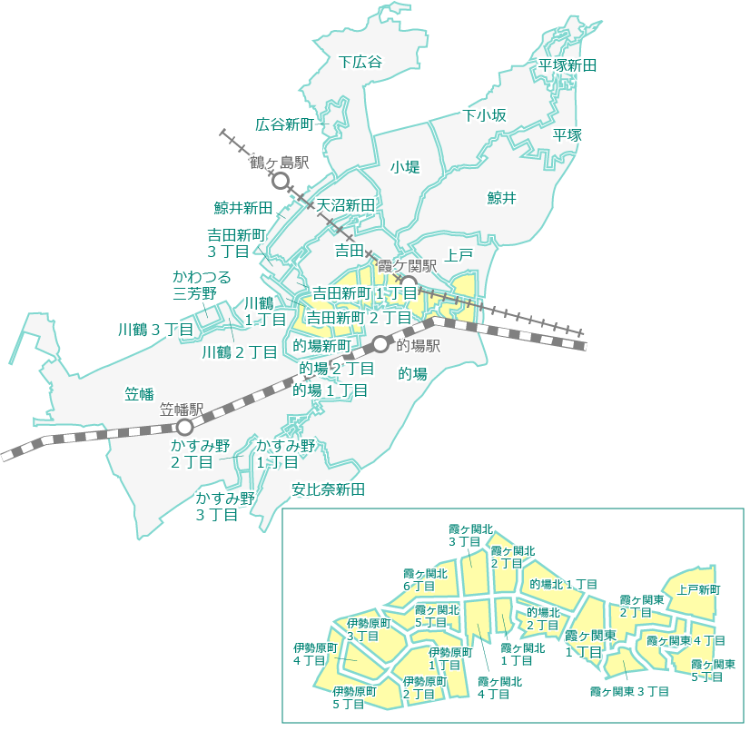 川越市の地図