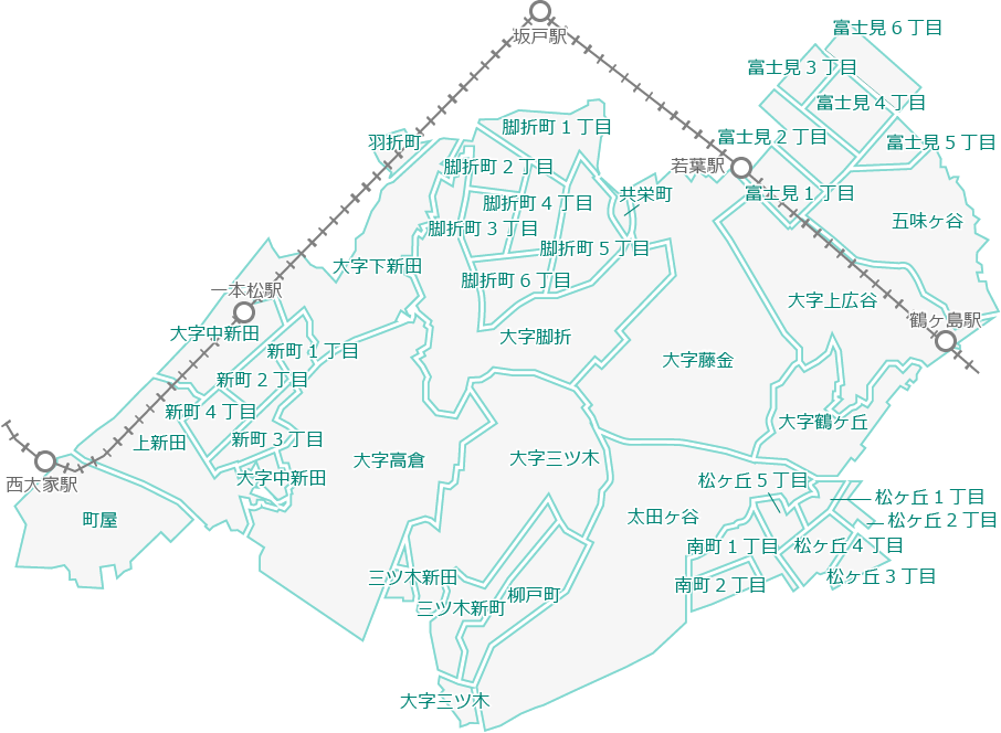 鶴ヶ島市の地図